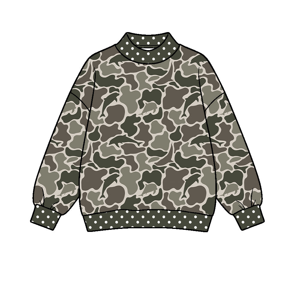 ( Moq 5 ) Baby Kids Toddler Long Sleeves Camo Print Shirt Tops Clothes