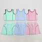 Sibling Baby Girls Kids Sleeveless Shirts Skirts Shorts Yoga Active Sets Summer Clothes RTS