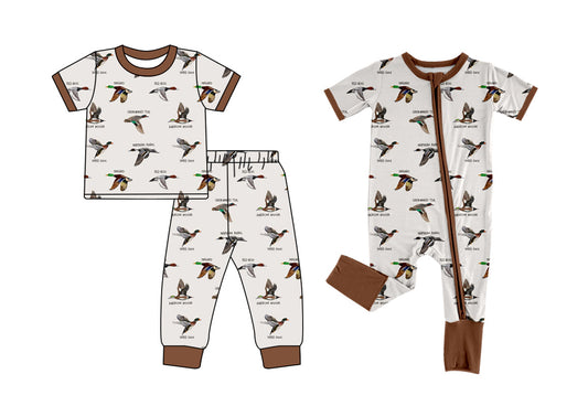 Baby Boy Short Sleeves Ducks Sibling Romper Set ( Moq 5 Each Design ) 12.13
