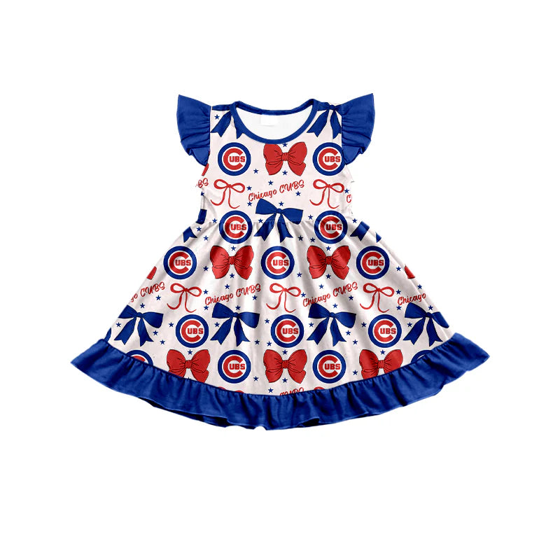 ( Moq 5 each style ) Baby Girl Toddler Team Bows Sibling Romper Dress Set 6.16