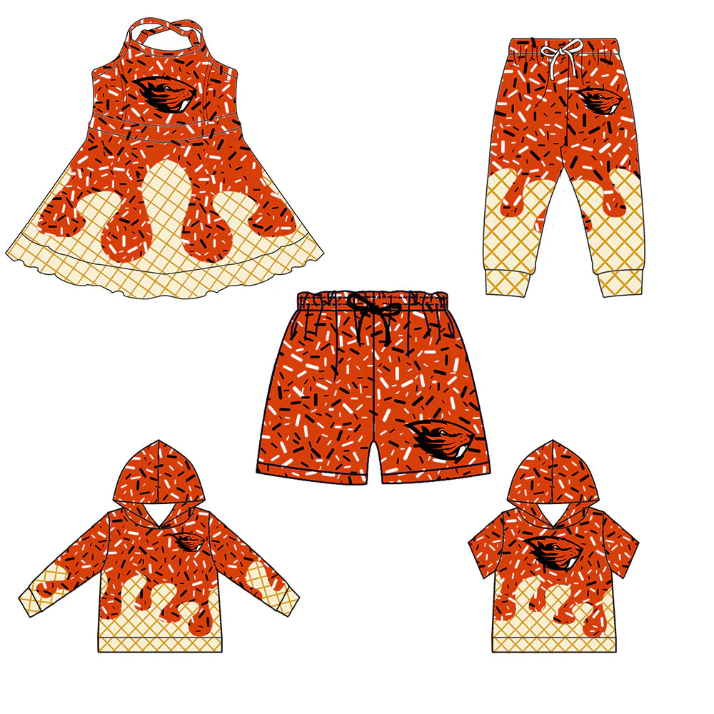 ( Moq 5 each style ) Baby Boy Girl Team Beavers Sibling Dress Shirt Shorts Pants 6.3