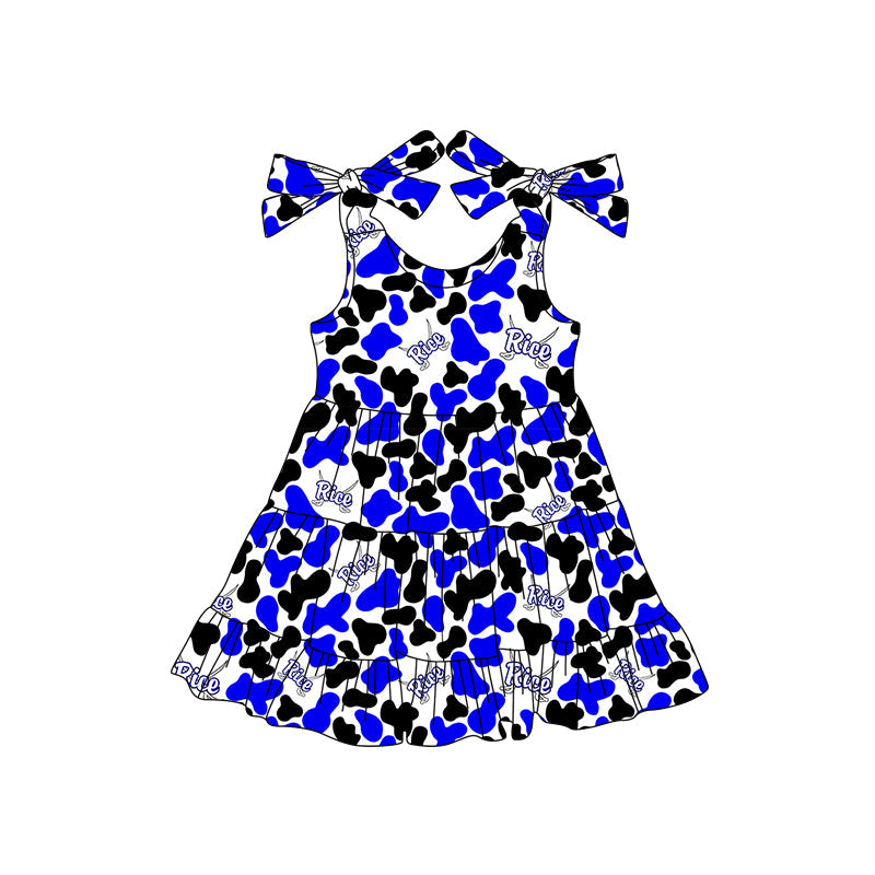 ( Moq 5 each style ) Baby Boy Girl Team Sibling Shirt Blue Camo Jumpsuit Dress Set 8.5