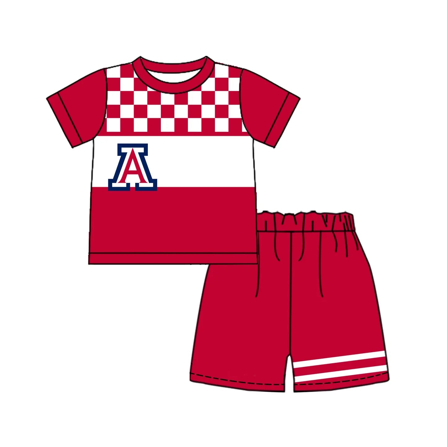 ( Moq 5 ) Sibling Baby Boys Kids Short Sleeves Shirt Shorts Team Set Clothes