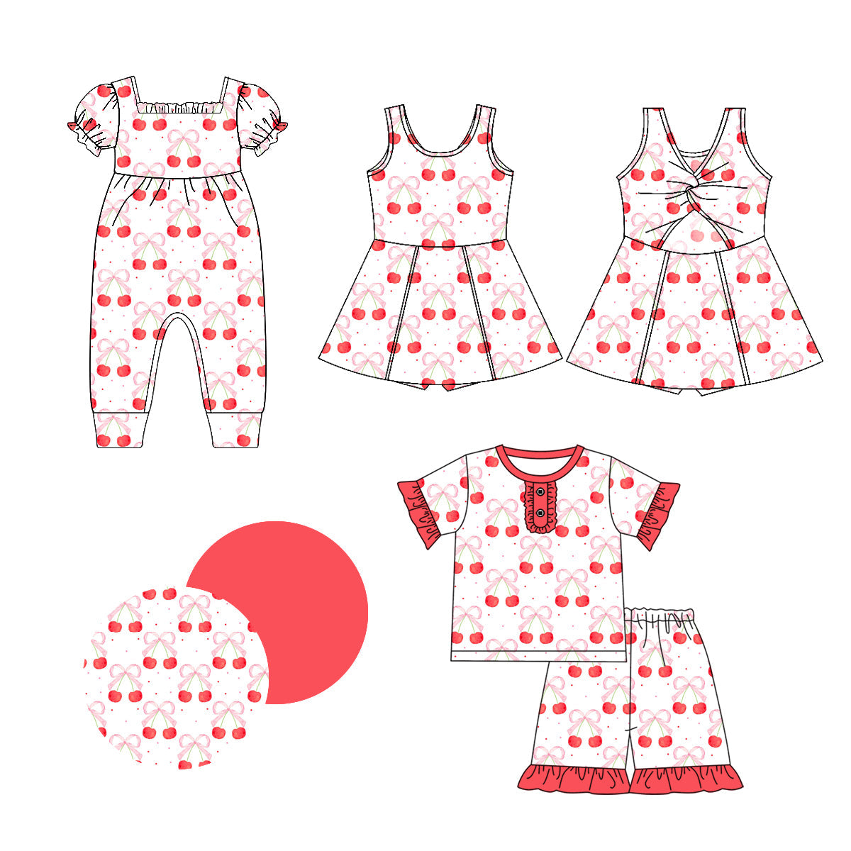 Baby Girl Bows Sibling Romper Dress Set ( Moq 5 Each Style ) 1.2