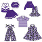( Moq 5 each style ) Baby Boy Girl Team Camo Sibling Purple Shirt Jumpsuit Dress Set 8.6