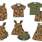 Baby Boy Girl Fishing Camo Sibling Matching Dress Romper Clothes Set ( Moq 5 Each style )