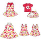 ( Moq 5 each style ) Baby Girl Team A Bows Sibling Dress Set 5.17