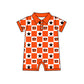 ( Moq 5 Each Style ) Baby Boys Girls Toddler Orange Bows Team Sibling Shorts Dress Shirt Set Clothes