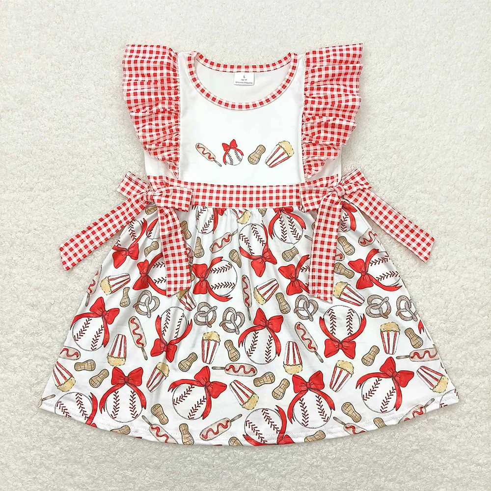 Baby Girl Short Sleeves Baseball Summer Dress