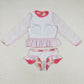 Baby Girl Long Sleeves Watermelon Floral Tops Shorts Set Summer Pink Swimsuit