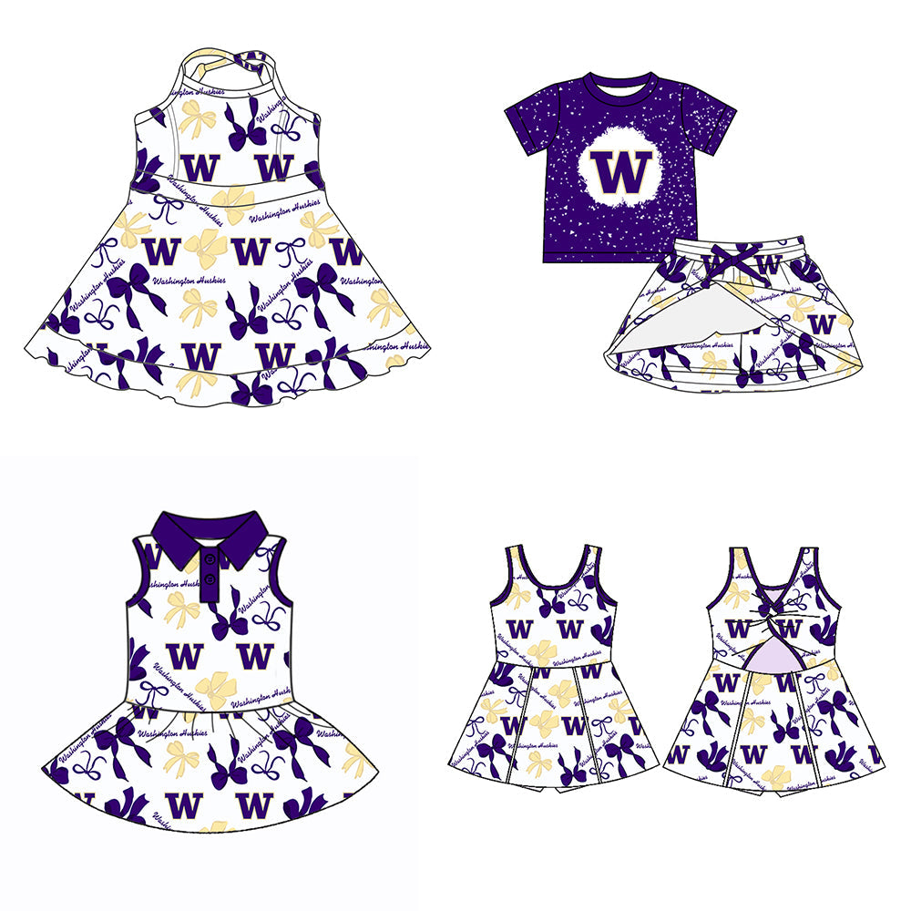 ( Moq 5 each style ) Baby Girl Team W Bows Sibling Dress Set 5.26