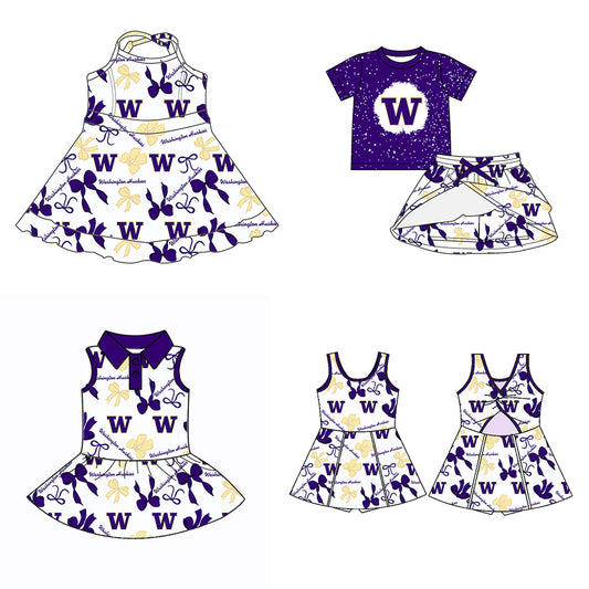 ( Moq 5 each style ) Baby Girl Team W Bows Sibling Dress Set 5.26