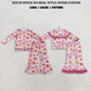 Sibling Baby Girls Kids Long Sleeves Pumpkins Bows Shirts Bell Pants Fall Sets Clothes RTS
