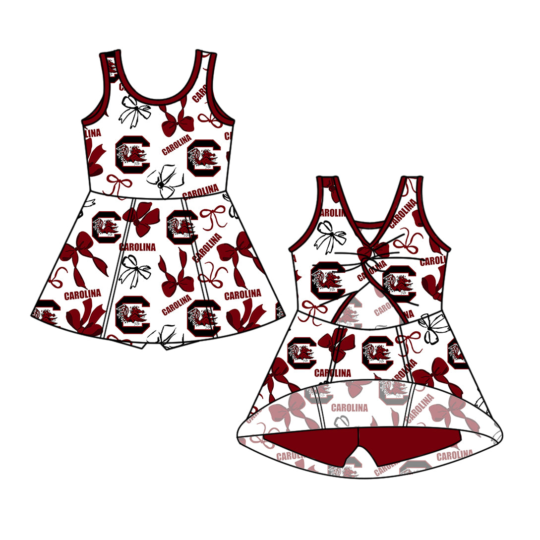 ( Moq 5 Each Style ) Baby Girls Kids Chicken Bows Sibling Team Shorts Dresses Set
