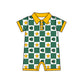 ( Moq 5 Each Style ) Baby Boys Girls Toddler Bows Green Plaid Team Sibling Shorts Dress Sets Clothes