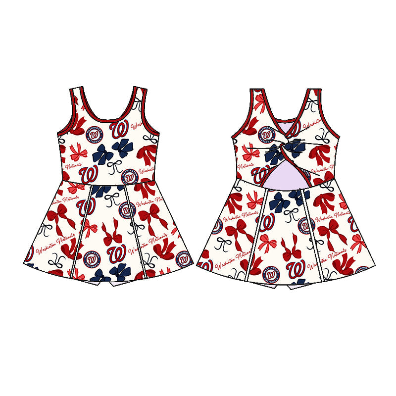 ( Moq 5 each style ) Baby Girl Team W Bows Sibling Dress Set 5.19