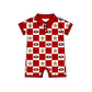( Moq 5 Each Style ) Baby Boys Girls Toddler Bows Team Sibling Red Shorts Dress Shirt Set Clothes