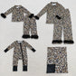 Sibling Baby Girls Adult Women Bats Bows Leopard Shirts Pants Halloween Fur Pajamas Sets Blanket RTS