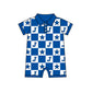 ( Moq 5 Each Style ) Baby Boys Girls Toddler Blue Bows Team Sibling Shorts Dress Shirt Set Summer Clothes