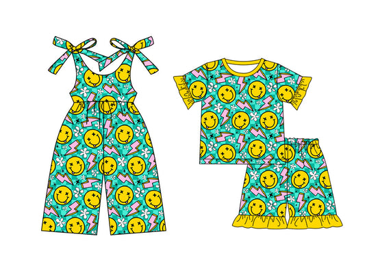 Baby Girl Smile Flower Sibling Jumpsuit Set ( Moq 5 Each Style ) 12.30
