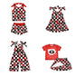 ( Moq 5 each style ) Baby Girl Toddler Cheer Sibling G Team Romper Dress Set 7.16