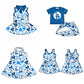 ( Moq 5 each style ) Baby Girl Team LA Bows Sibling Dress Set 5.16