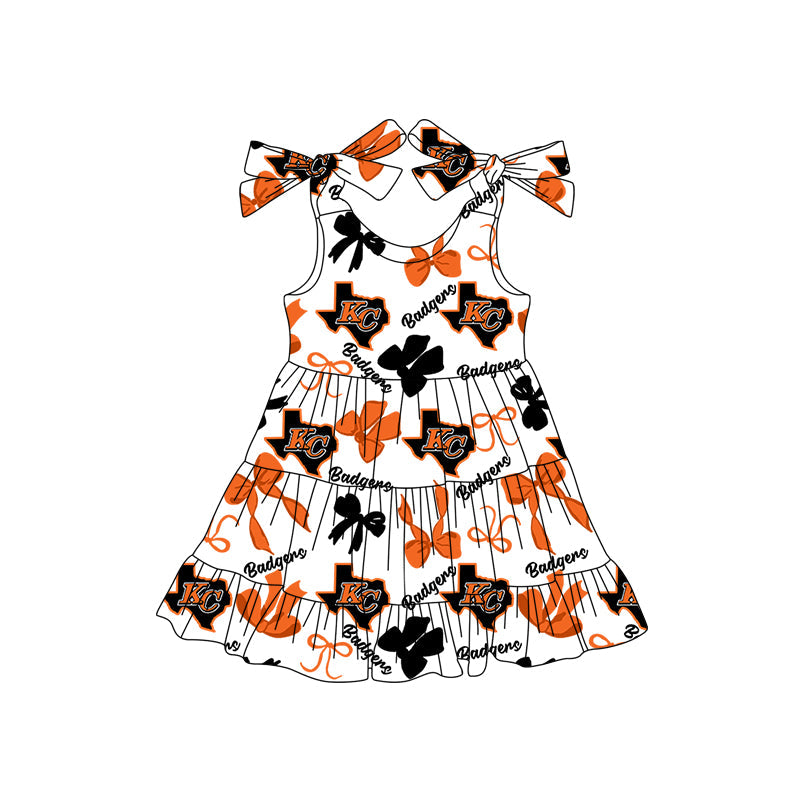 ( Moq 5 each style ) Baby Boy Girl  Team Cheer Sibling Shirt Bows  Dress Set 8.2