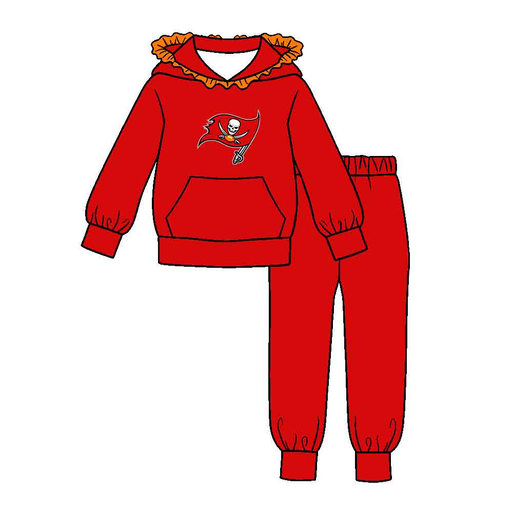 ( Moq 5 ) Baby Girls Toddler Long Sleeves Hoodie Pullover Pockets Pants Team Clothes Set