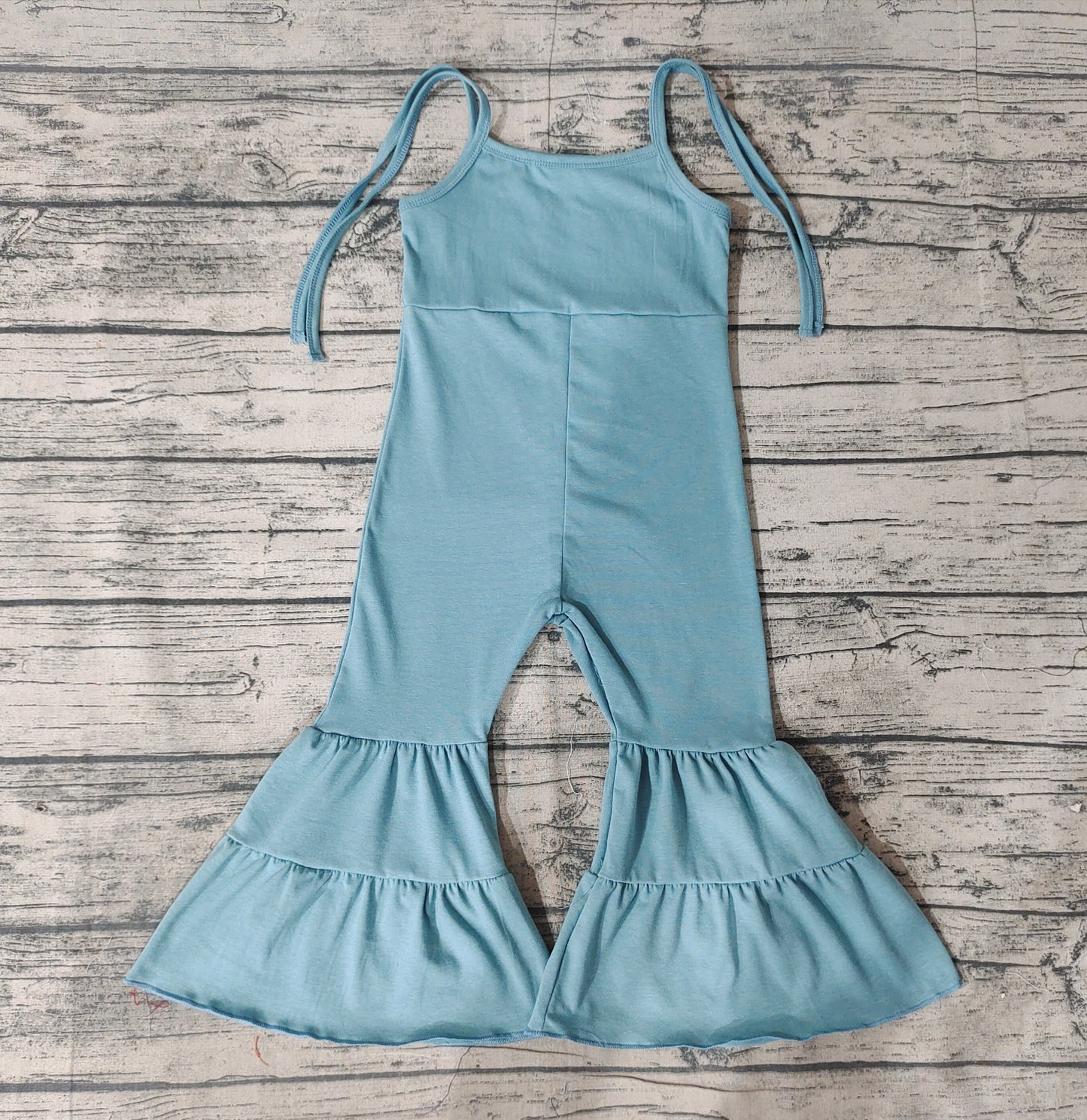 No moq Pre-order SR0717 Baby Girl Blue Cotton Jumpsuit