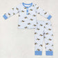 Baby Boy Girl Ducks Stripes Sibling Pajamas Set