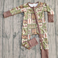 Baby Boys Long Sleeves Ducks Green Camo Zipper Footie Sleeper Romper RTS