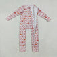 Sibling Kids Girl Long Sleeves Pumpkin Pie Bows Thanksgiving Zipper Romper Pajamas Set RTS