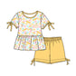 ( Moq 5 Each Style ) Sibling Baby Girls Kids Short Sleeves Tunic Shorts Back to School Sets
