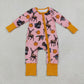 Baby Girls Infant Ducks Deer Pumpkins Fall Zipper Footie Sleeper Romper Clothes RTS