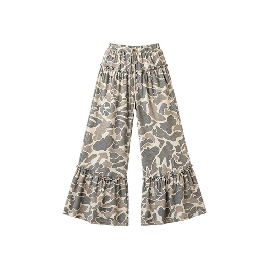 ( Moq 5 ) Baby Girls Kids Camo Ruffle Pants Bottoms Clothes