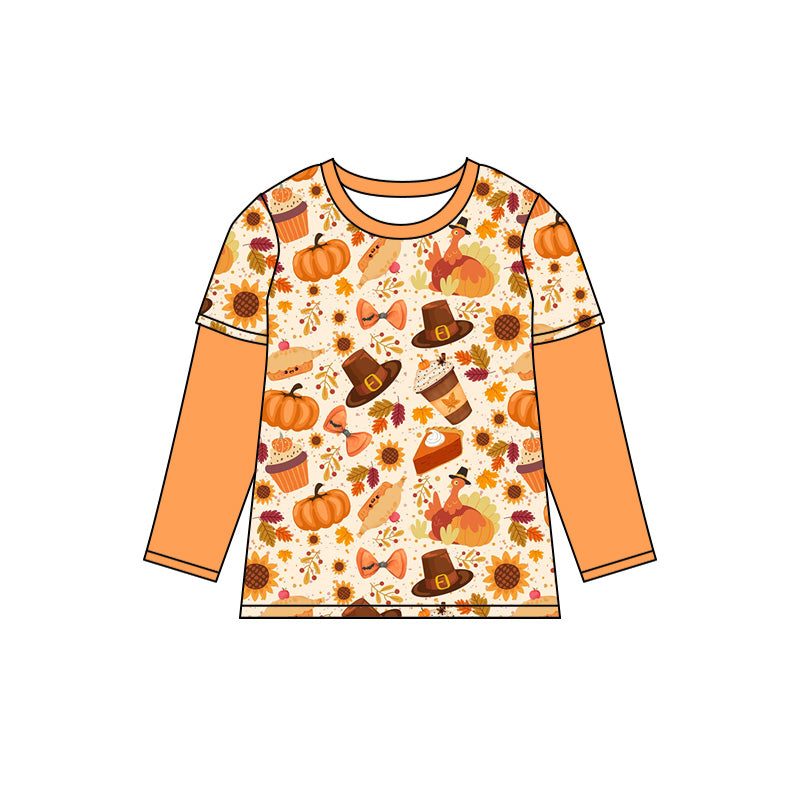 Pre-order Baby Girl Thanksgiving Pumpkin Pies Shirt Tops