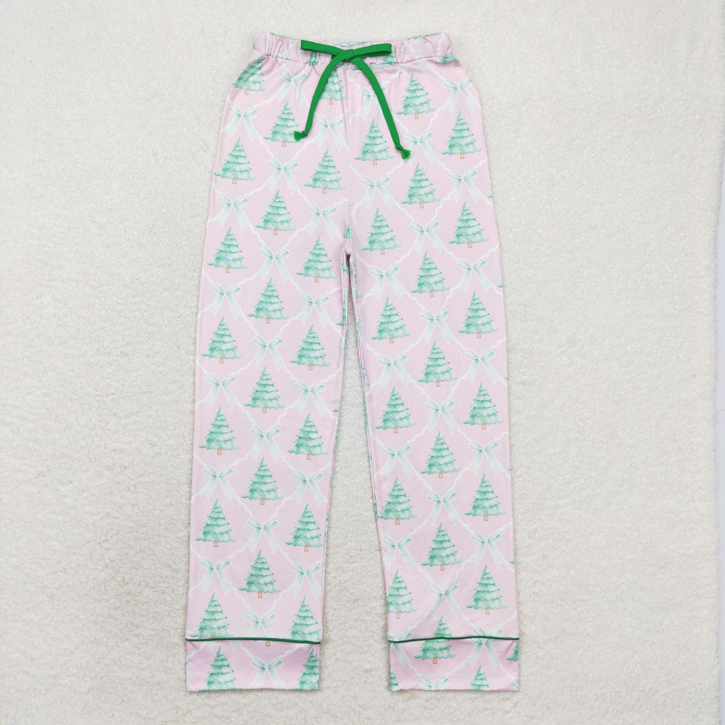 Adult Women Christmas Pink Trees Pajamas Pants