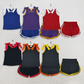 Sibling Baby Girls Kids Sleeveless Bows Cotton Shirts Shorts Sets Clothes RTS
