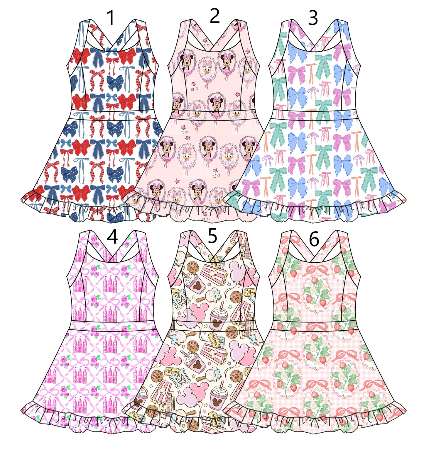 Baby Girl Sleeveless Bows Sibling Dress ( Moq 5 Each Style ) 3.17