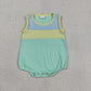 Baby Boys Kids Sleeveless Blue Yellow Green Bubble Summer Romper