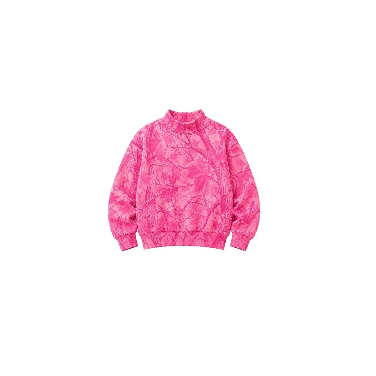 ( Moq 5 ) Preorder Baby Girls Kids Long Sleeves Leaves Pullover Pink Shirt Tops Camo Clothes