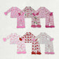 Girls Kids Fur Long Sleeves Bows Santa Buttons Shirt Pants Christmas Set Sibling Pajamas Clothes RTS