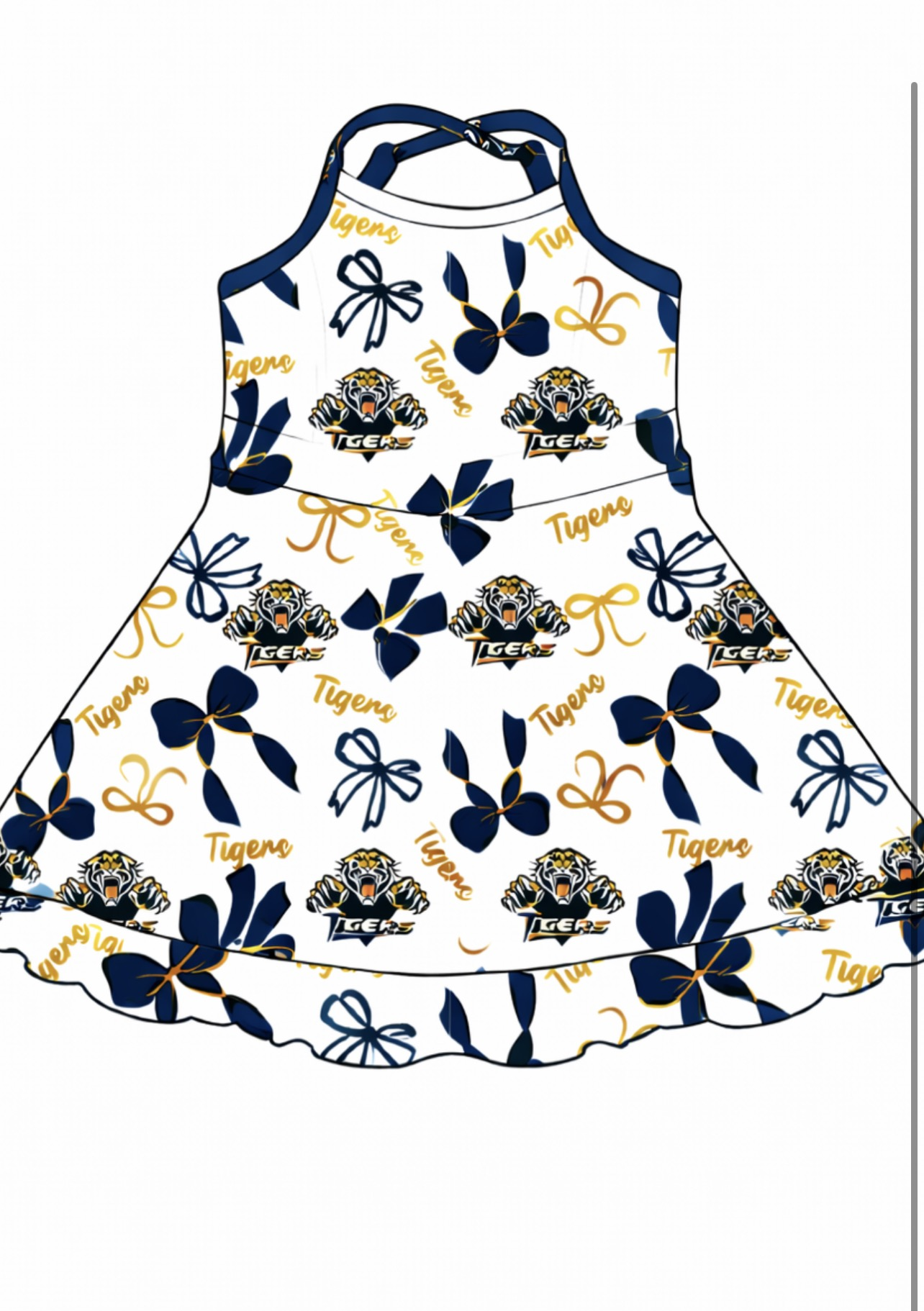 ( Moq 5 ) Baby Girls Toddler Straps Bows Team Knee Length Dresses Set