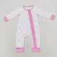 Baby Girl Bamboo Pink Bows Sibling Romper Pajamas Clothes Set