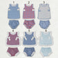 Sibling Baby Boys Girls Kids Plaid Tops Bummie Shorts Sets Summer Clothes RTS