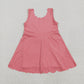 Baby Girl Pink Yoga Active Knee Length Sleeveless Zipper Dress RTS