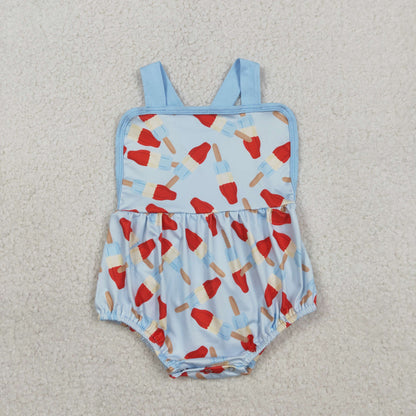 Baby Boys Short Sleeves Blue Shirt Popsicles Pockets Shorts 4th of July Clothes Set RTS