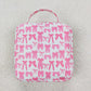 Baby Girl Kids Pink Bows Lunch Box Picnic Thermal Bag RTS
