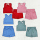 Baby Girl Sleeveless Vest Tops Yoga Sports Shorts Outfit RTS