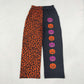 Sibling Baby Girls Adult Woman Halloween Pumpkins Leopard Pockets Mommy and Me Pants Bottoms Clothes